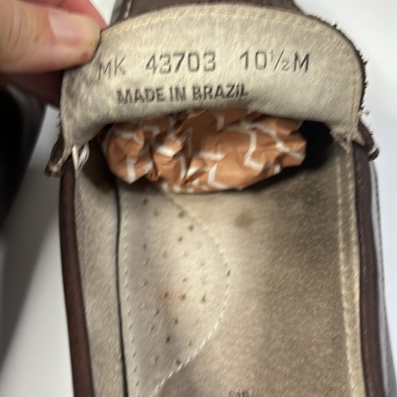 Mikekonos men’s brown  leather driving loafers size 10.5 - Picture 5 of 5